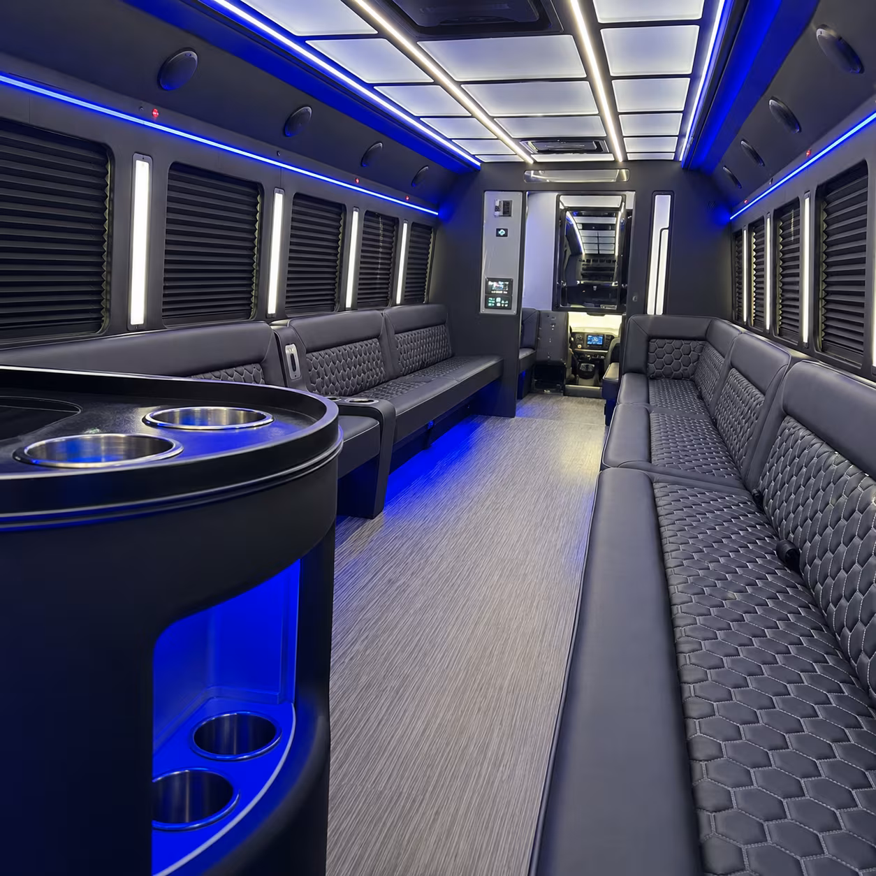eden prairie party bus rental interior