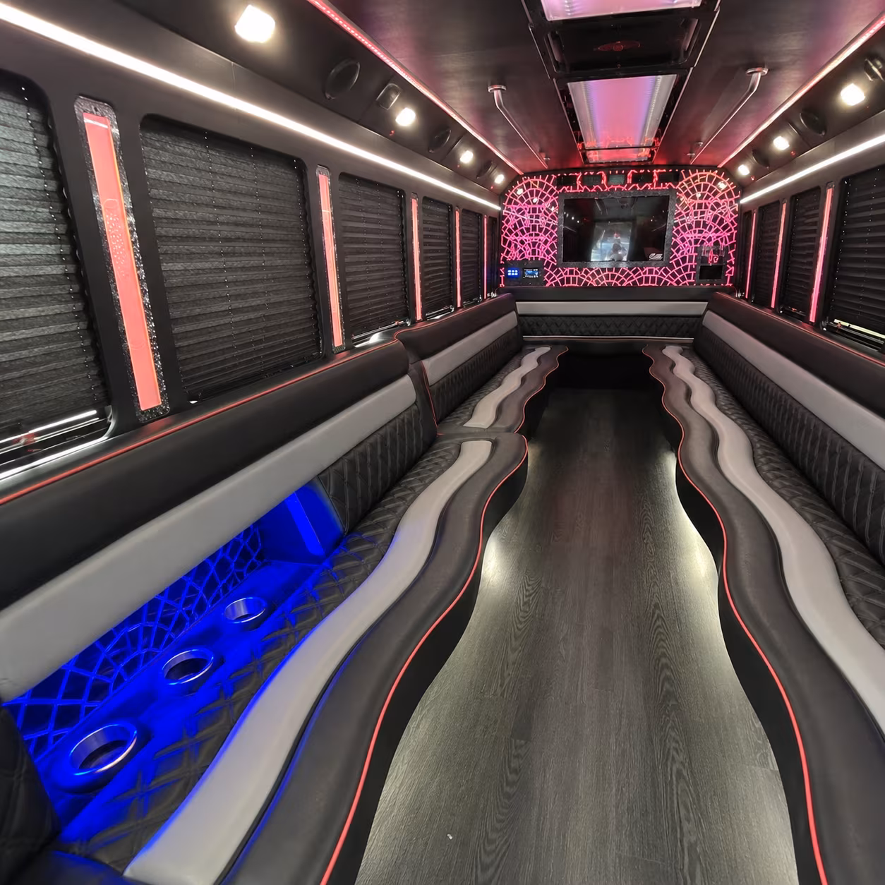 eden prairie prom groups love party buses with the amenities that match the night