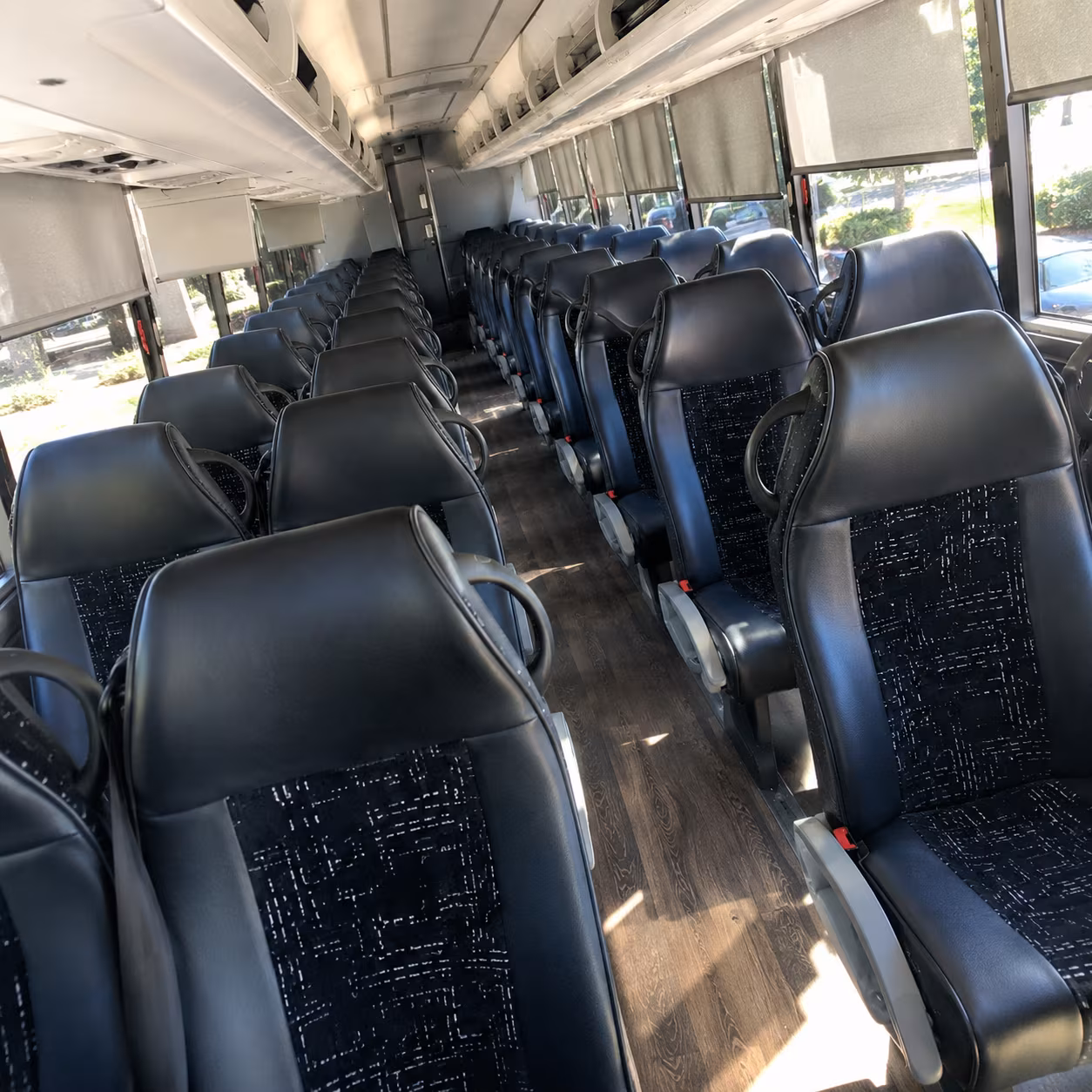 minneapolis charter bus rental interior