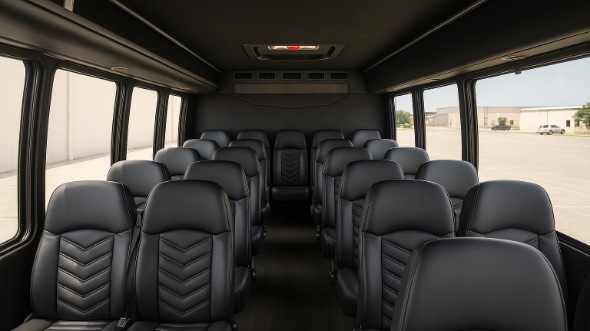 Interior of Charter Bus Company Eden Prairie's 15 Passenger Minibus in Eden Prairie