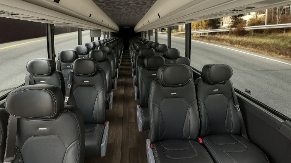 Interior of Charter Bus Company Maple Grove's 20 Passenger Mini bus in Maple Grove