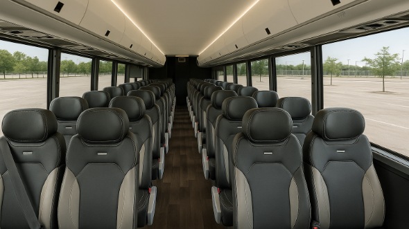 Interior of Charter Bus Company Eden Prairie's 28 Passenger Mini bus in Eden Prairie