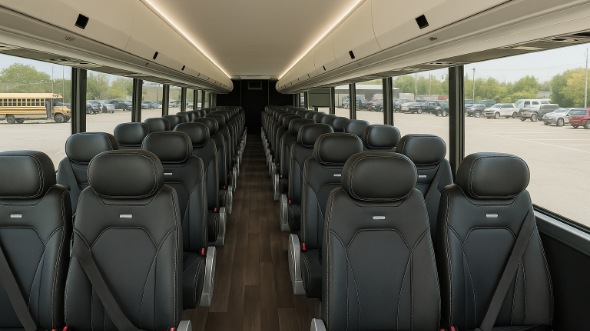 Interior of Charter Bus Company Eden Prairie's 30 Passenger Minibus in Eden Prairie