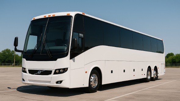 Exterior of Charter Bus Company Eden Prairie's 54 Passenger Charter Bus in Eden Prairie