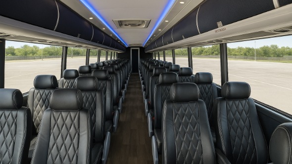 eden prairie 55 passenger charter bus inside